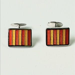 Sterling Silver & Enamel Cufflinks